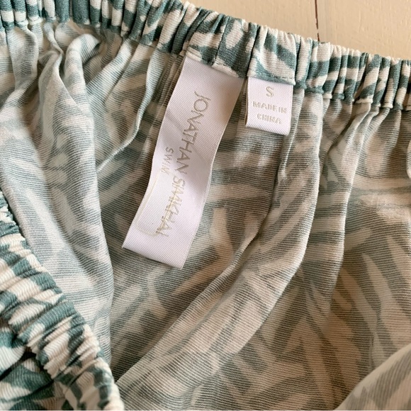 JONATHAN SIMKHAI Laurel Cut-Out Green & White Printed Maxi Dress - Size Small - Picture 15 of 16